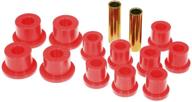 🔴 enhanced performance red rear spring eye and shackle bushing kit by prothane 18-1002 logo