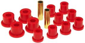 img 1 attached to 🔴 Enhanced Performance Red Rear Spring Eye and Shackle Bushing Kit by Prothane 18-1002