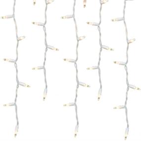 img 4 attached to 🎄 Holiday Essence 100 Icicle Lights: Clear Bulbs, Professional Grade for Indoor & Outdoor Use, Soft Bright White Bulbs, UL Listed