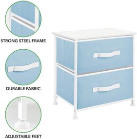img 3 attached to MDesign Night Stand Table Storage Storage & Organization for Racks, Shelves & Drawers