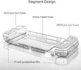 img 2 attached to 🎮 Nintendo Switch Dockable Protective Case Kit with Tempered Glass Screen Protector and Joy Stick Covers - Black