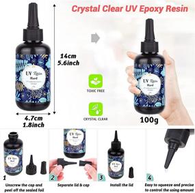 img 2 attached to UV Resin Kit, 100g Clear Sunlight Activated Epoxy Resin with Pigment, Dried Flower, Starter Tools, for Jewelry Craft Mold, Coating, Casting