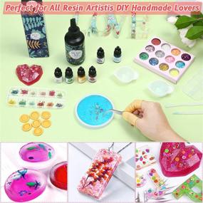 img 3 attached to UV Resin Kit, 100g Clear Sunlight Activated Epoxy Resin with Pigment, Dried Flower, Starter Tools, for Jewelry Craft Mold, Coating, Casting