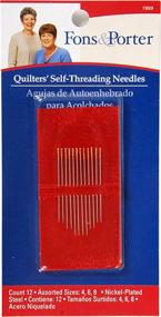 img 1 attached to 🧵 Fons & Porter Self-Threading Hand Needles, Sizes 4, 6, and 8, 12-Count