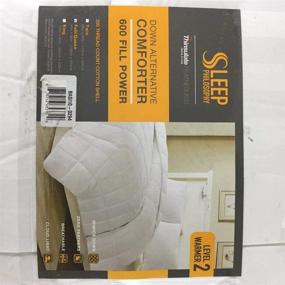 img 2 attached to Sleep Philosophy Thinsulate Fibers 3M Scotchgard Moisture Wicking Down Alternative Comforter with Cotton Sateen Cover, Twin (Warmer) - Ultimate Cozy Bedding Solution