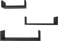 🏠 ewei's homewares floating u shelves in espresso finish - whc1004cd-es, 17"x4"x4 logo