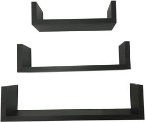 img 1 attached to 🏠 EWEI'S HomeWares Floating U Shelves in Espresso Finish - WHC1004CD-ES, 17"x4"x4