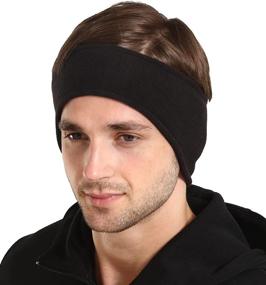 img 4 attached to 🧣 Winter Fleece Ear Warmer Headband for Men & Women - Cozy & Warm Cold Weather Ear Muffs for Running & Cycling