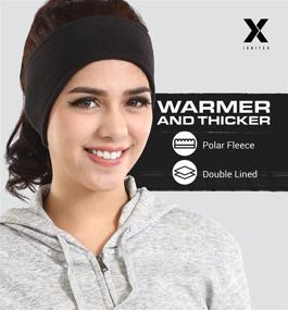 img 2 attached to 🧣 Winter Fleece Ear Warmer Headband for Men & Women - Cozy & Warm Cold Weather Ear Muffs for Running & Cycling