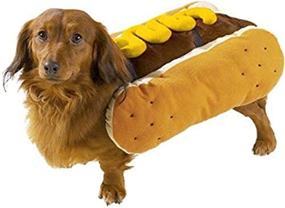 img 1 attached to 🌭 Casual Canine Small Hot Diggity Dog Costume for Dogs with Mustard, 12&#34;