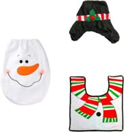 🎅 christmas decorations for bathroom - suntrade 3d santa toilet seat cover set with snowman design logo