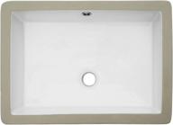 🚽 20"x14" pure white rectangular undermount bathroom sink - sarlai porcelain ceramic lavatory vanity sink logo