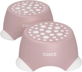 img 4 attached to COSCO Kids One-Step Step Stool, Pink - Pack of 2