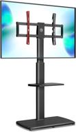 📺 upgrade tall corner tv stand for most tvs up to 65 inch - fitueyes floor tv stand with swivel mount, height adjustable shelf and sturdy wood base logo