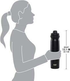 img 3 attached to 💦 BUILT 24 oz Prospect Double Wall Stainless Steel Bottle - Black 5233283: Superior Quality for All-Day Hydration