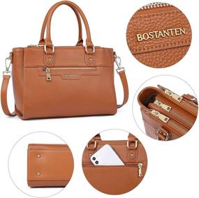 img 1 attached to Stylish BOSTANTEN Handbags: Designer Shoulder Crossbody Women's Handbags & Wallets for Chic Satchel Style!