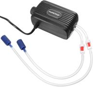 🐠 popetpop quiet aquarium air pump with dual outlet and adjustable air valve - ideal bubbler for fish tanks, ponds, and aquariums ranging from 1 to 80 gallons logo