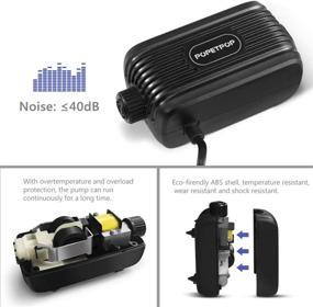 img 1 attached to 🐠 POPETPOP Quiet Aquarium Air Pump with Dual Outlet and Adjustable Air Valve - Ideal Bubbler for Fish Tanks, Ponds, and Aquariums ranging from 1 to 80 Gallons