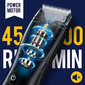 img 1 attached to 💇 Ultimate Electric Pubic Hair Trimmer for Men: Ergonomic Body Groomer Razor with Ceramic Blade Heads and Rechargeable Dock - Wet/Dry Use for Groin, Back, Chest & Armpit Hair Shaving - Waterproof Clipper for Males