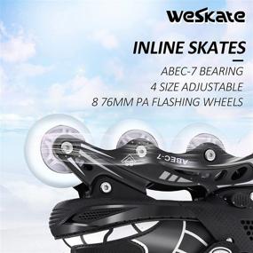 img 1 attached to 🎁 WeSkate Adjustable Inline Skates with Light-Up Wheels - Perfect Christmas Gift for Kids, Children, and Toddlers