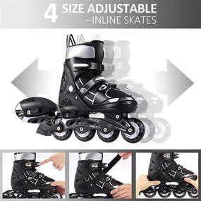 img 2 attached to 🎁 WeSkate Adjustable Inline Skates with Light-Up Wheels - Perfect Christmas Gift for Kids, Children, and Toddlers