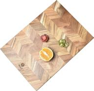 🪓 bill.f large acacia wood chopping board with end-grain - kitchen cutting board, 18 by 13 by 1 inch - premium wooden chopping boards logo