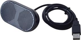img 4 attached to 💻 HONKYOB USB Mini Speaker: Powerful Stereo Multimedia Speaker for Notebook Laptop PC (Black)