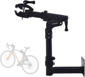 img 4 attached to Foldable Wall Mount Bike Repair Stand with Rotating Head - unisky Bicycle Maintenance Workstand Rack