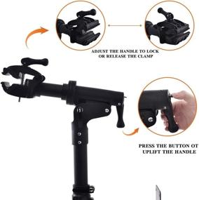 img 3 attached to Foldable Wall Mount Bike Repair Stand with Rotating Head - unisky Bicycle Maintenance Workstand Rack