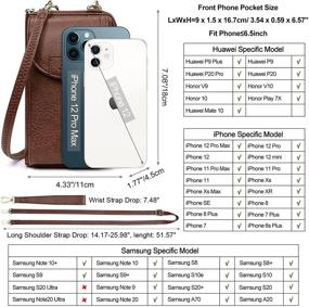 img 2 attached to 👜 Women's RFID Blocking Small Crossbody Cell Phone Purse Bag - S-ZONE Faux Leather Wristlet Wallet