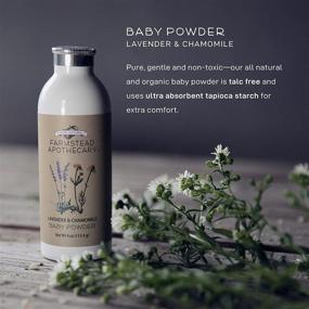 img 3 attached to 🍃 Organic Chamomile Baby Powder with Tapioca Starch, Calendula Flowers, Lavender & Chamomile - 100% Natural Formula, 4 oz (1 Pack)