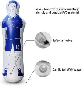 img 1 attached to ⚽️ Inflatable Soccer Air Mannequin - SUNSHINE-MALL Free Kick Defender Wall Goalkeeper Training for Children and Adults