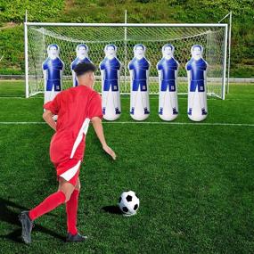 img 4 attached to ⚽️ Inflatable Soccer Air Mannequin - SUNSHINE-MALL Free Kick Defender Wall Goalkeeper Training for Children and Adults