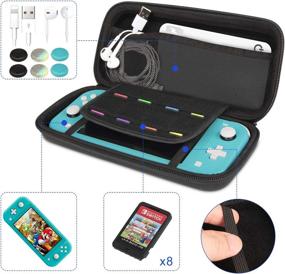 img 3 attached to 🎮 Complete innoAura Accessory Kit for NS Switch Lite: Portable Carry Case, Game Cartridges, TPU Cover, HD Tempered Screen Protectors - Essential Switch Lite Accessories