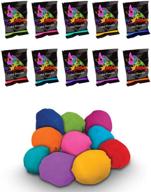 🌈 chameleon colors color powder 10 pack with 10 refillable color balls - 70g individual holi powder in red, yellow, blue, orange, purple, pink, navy, magenta, aquamarine, and green logo