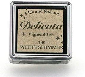 img 1 attached to ✨ Tsukineko Delicata Small Ink Pad in White Shimmer - Enhance Projects with Stunning Metallic Effects