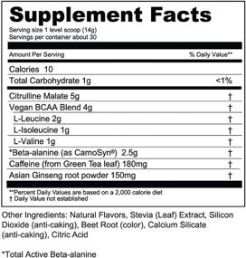 img 3 attached to 🍓 Gnarly Nutrition Preworkout: Natural Energy Boost with Beta-Alanine & Citrulline Malate, Strawberry Lemonade, 14.82 Oz (30 Servings)