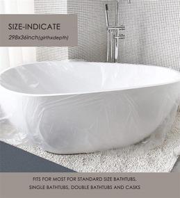 img 2 attached to 🛁 Convenient and Hygienic JACARANDA Disposable Bathtub Cover Liner for Salon, Household, and Hotel Bath Tubs (102 x 47 Inch)