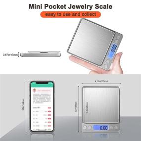 img 3 attached to YONCON Gram Scale: Accurate Digital Weight Measurement for Kitchen, Baking, Jewelry & More - 500g Capacity, 0.01g Accuracy