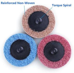 img 1 attached to 🔸 LotFancy 2 Inch Sanding Discs: 45PCS Roll Lock Surface Conditioning Discs, Fine Medium Coarse Assorted Pack, R-Type Quick Change Disc with Disc Pad Holder, for Die Grinder