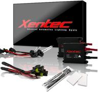 🔆 комплект лампы ксеноновой hid xentec h1 6000k - пара ламп с 2 x 35w цифровым слим-балластом (ультра-белый) логотип