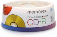 memorex 700mb/80-minute 52x cd-r media (25-pack spindle) - cool colors, discontinued by manufacturer logo