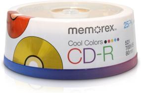 img 1 attached to Memorex 700MB/80-Minute 52x CD-R Media (25-Pack Spindle) - Cool Colors, Discontinued by Manufacturer