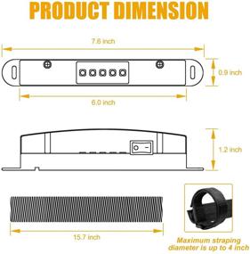 img 3 attached to Niwaker UTV Interior Light: Roll Bar Mount for Powerful LED Light with 3 Modes - Perfect for UTV, ATV, Polaris, Truck, Off Road!