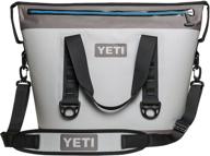 ❄️ yeti hopper two 30 portable cooler field, fog gray/tahoe blue - 18025140000 logo