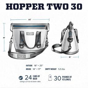 img 3 attached to ❄️ YETI Hopper Two 30 Portable Cooler Field, Fog Gray/Tahoe Blue - 18025140000