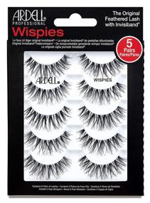 img 1 attached to 👁️ Ardell Wispies Black False Eyelashes - 1 Pack with 5 Strip Lashes for Enhanced SEO
