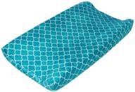 🌴 teal medallion ultra plush changing pad cover for summer season logo