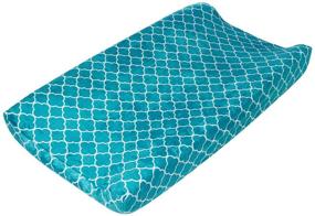 img 3 attached to 🌴 Teal Medallion Ultra Plush Changing Pad Cover for Summer Season