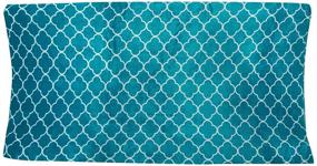 img 2 attached to 🌴 Teal Medallion Ultra Plush Changing Pad Cover for Summer Season